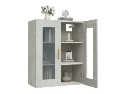Outlet vidaxl Armário de parede suspenso 69,5x34x90 cm cimento Cinzento