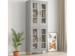 Prateleira|vidaxl Armário de parede suspenso 69,5x34x90 cm sonoma cinza Cinzento