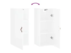 vidaxl Armário de parede 34,5x34x90 cm brilhante^ Prateleira