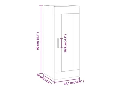 Prateleira|vidaxl Armário de parede 34,5x34x90 cm Branco