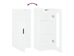 Prateleira|vidaxl Armário de parede 34,5x34x90 cm Branco