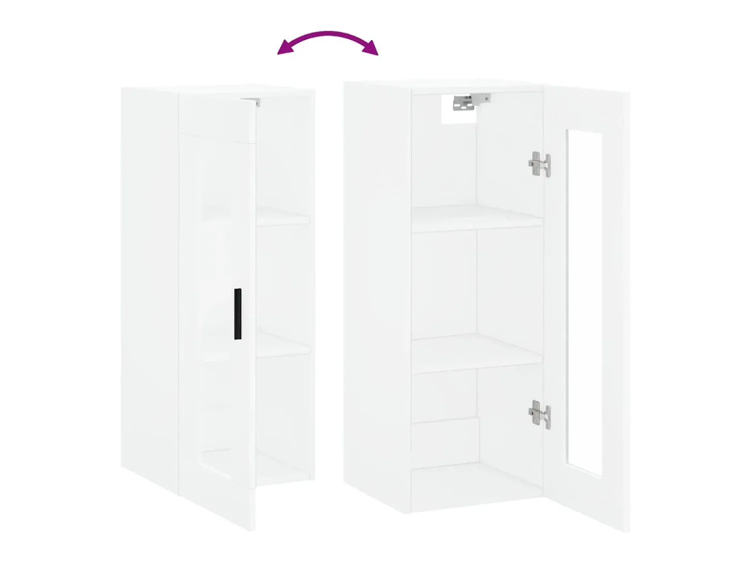 Prateleira|vidaxl Armário de parede 34,5x34x90 cm Branco
