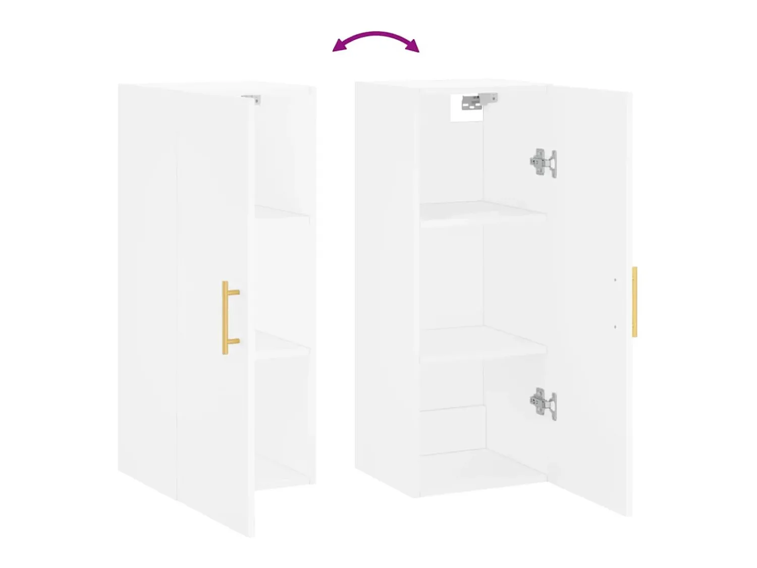 Online vidaxl Armário de parede 34,5x34x90 cm Branco