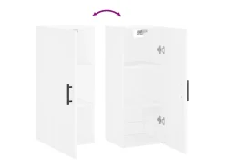 Prateleira|vidaxl Armário de parede 34,5x34x90 cm Branco