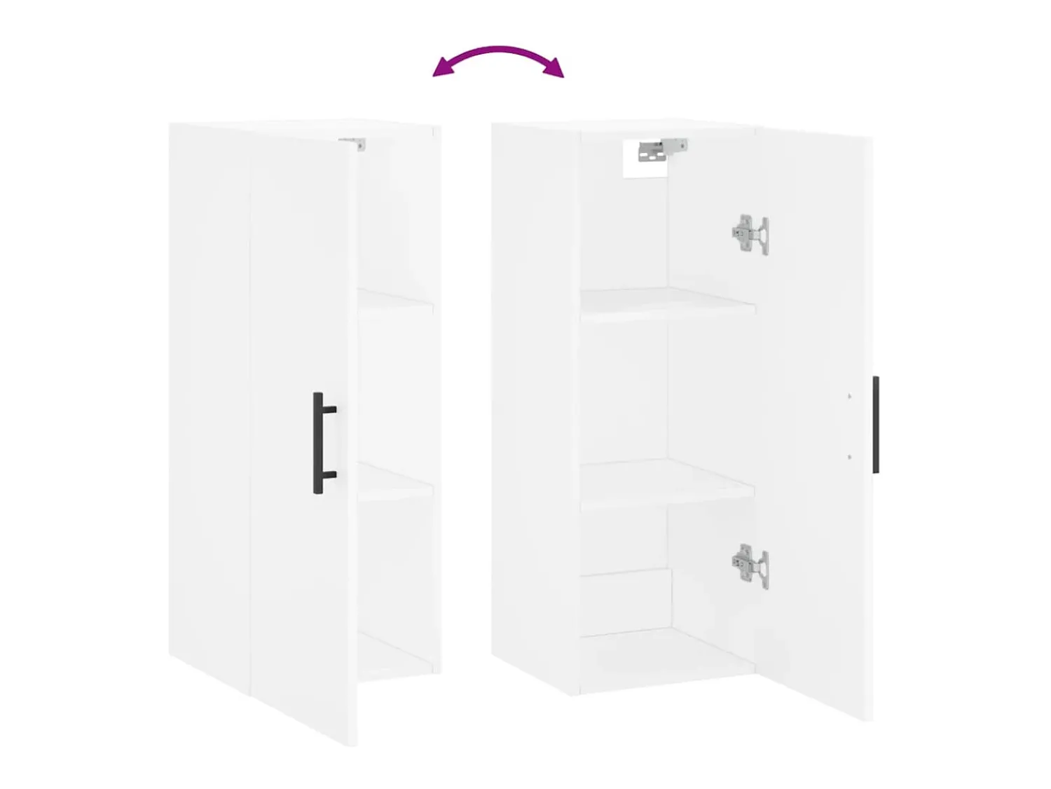 Prateleira|vidaxl Armário de parede 34,5x34x90 cm Branco
