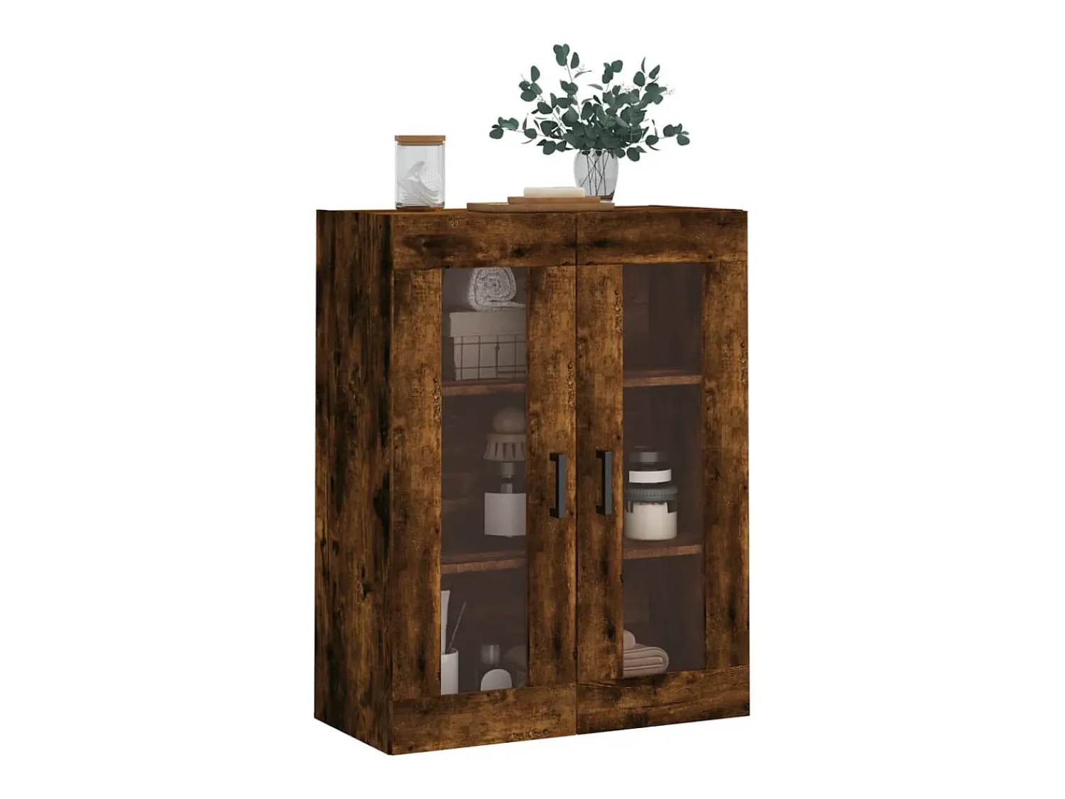 Prateleira|vidaxl Armário de parede 69,5x34x90 cm carvalho fumado Castanho