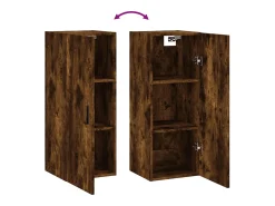 Clearance vidaxl Armário de parede 34,5x34x90 cm carvalho fumado Natural claro
