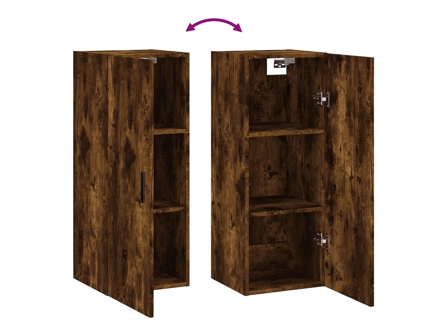 Clearance vidaxl Armário de parede 34,5x34x90 cm carvalho fumado Natural claro