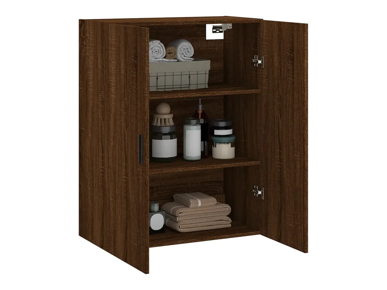 vidaxl Armário de parede 69,5x34x90 cm carvalho castanho^ Prateleira