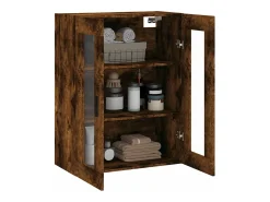 Prateleira|vidaxl Armário de parede 69,5x34x90 cm carvalho fumado Natural claro