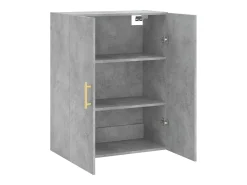 vidaxl Armário de parede 69,5x34x90 cm cinzento cimento^ Prateleira