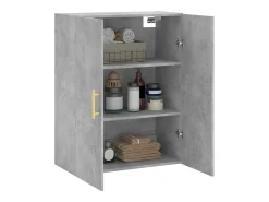 vidaxl Armário de parede 69,5x34x90 cm cinzento cimento^ Prateleira