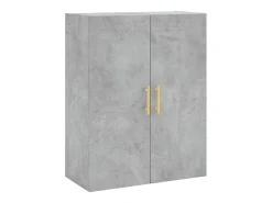 vidaxl Armário de parede 69,5x34x90 cm cinzento cimento^ Prateleira