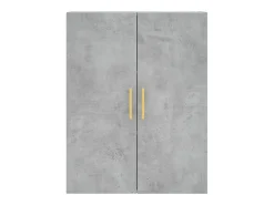 vidaxl Armário de parede 69,5x34x90 cm cinzento cimento^ Prateleira