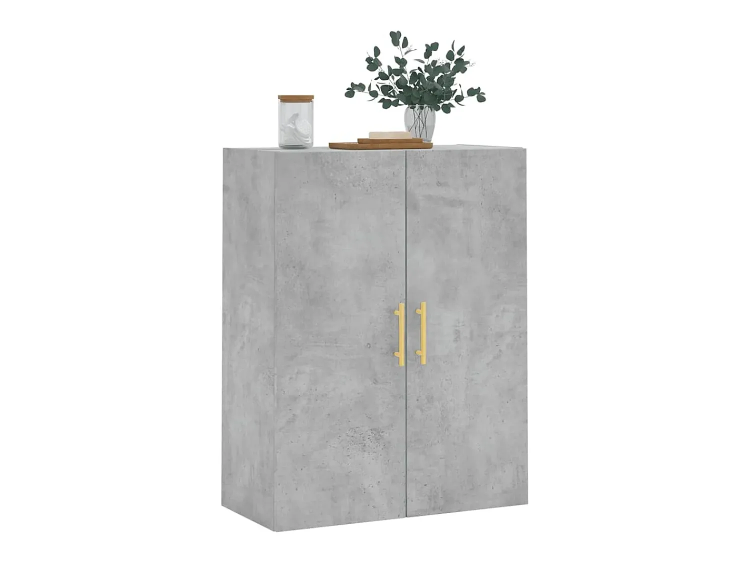vidaxl Armário de parede 69,5x34x90 cm cinzento cimento^ Prateleira