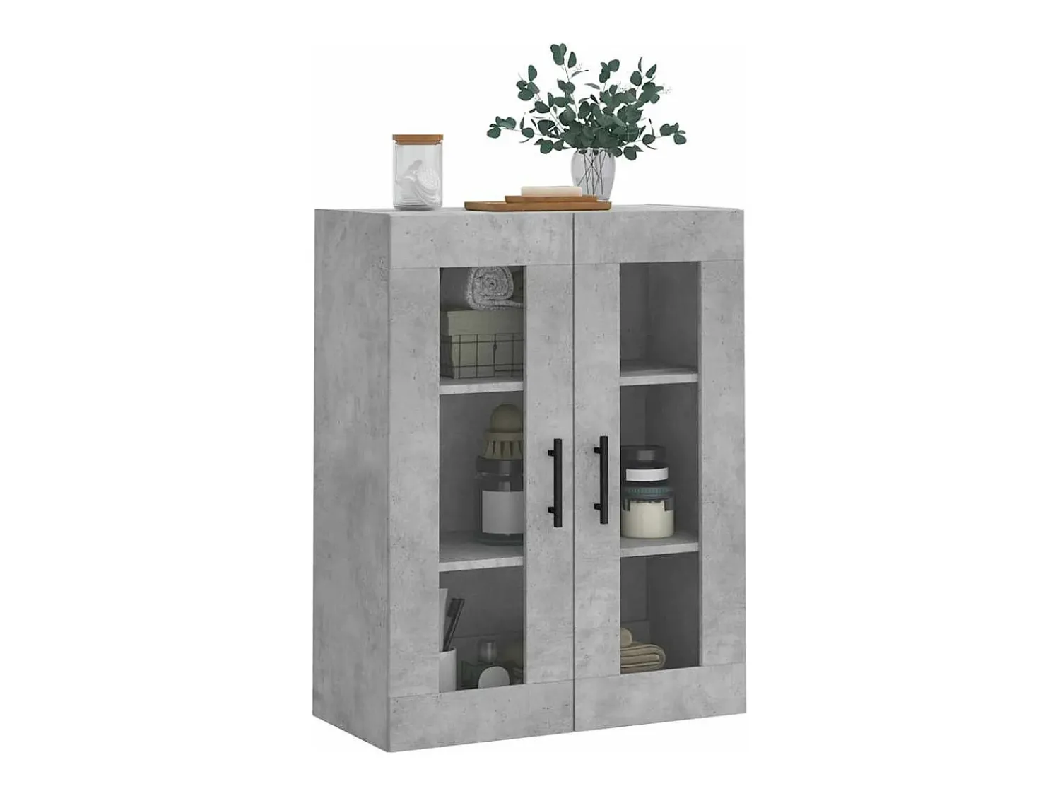 Clearance vidaxl Armário de parede 69,5x34x90 cm cimento Cinzento