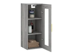 New vidaxl Armário de parede 34,5x34x90 cm sonoma Cinzento