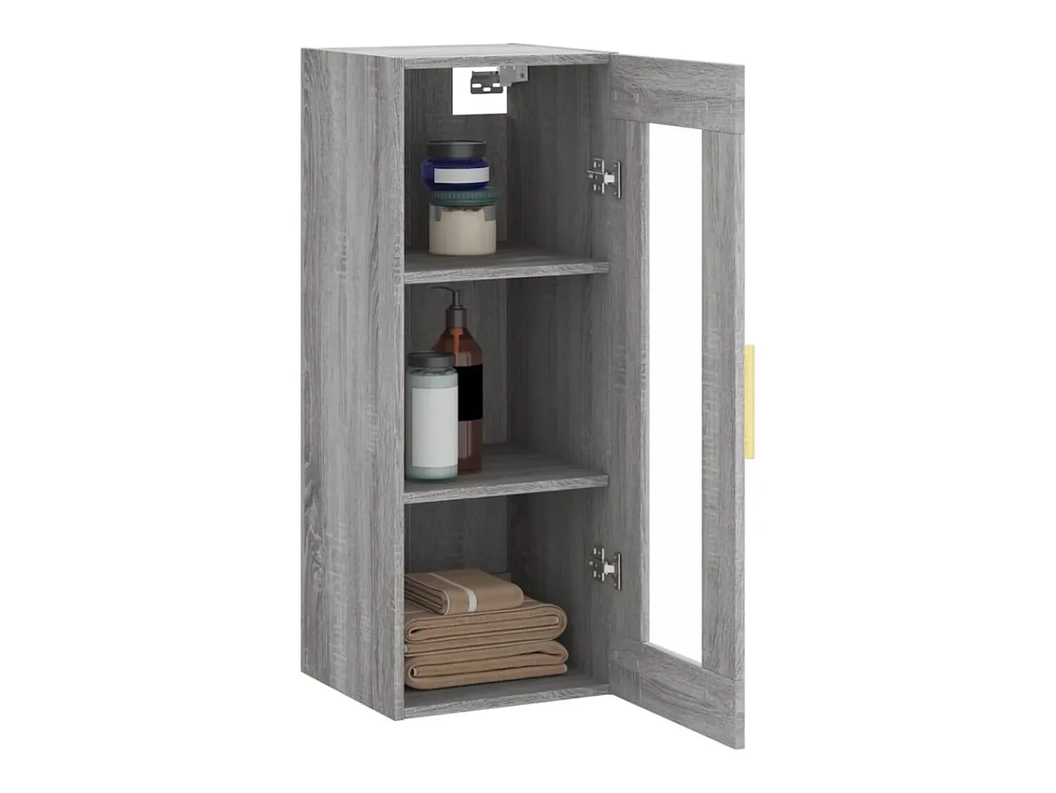 New vidaxl Armário de parede 34,5x34x90 cm sonoma Cinzento