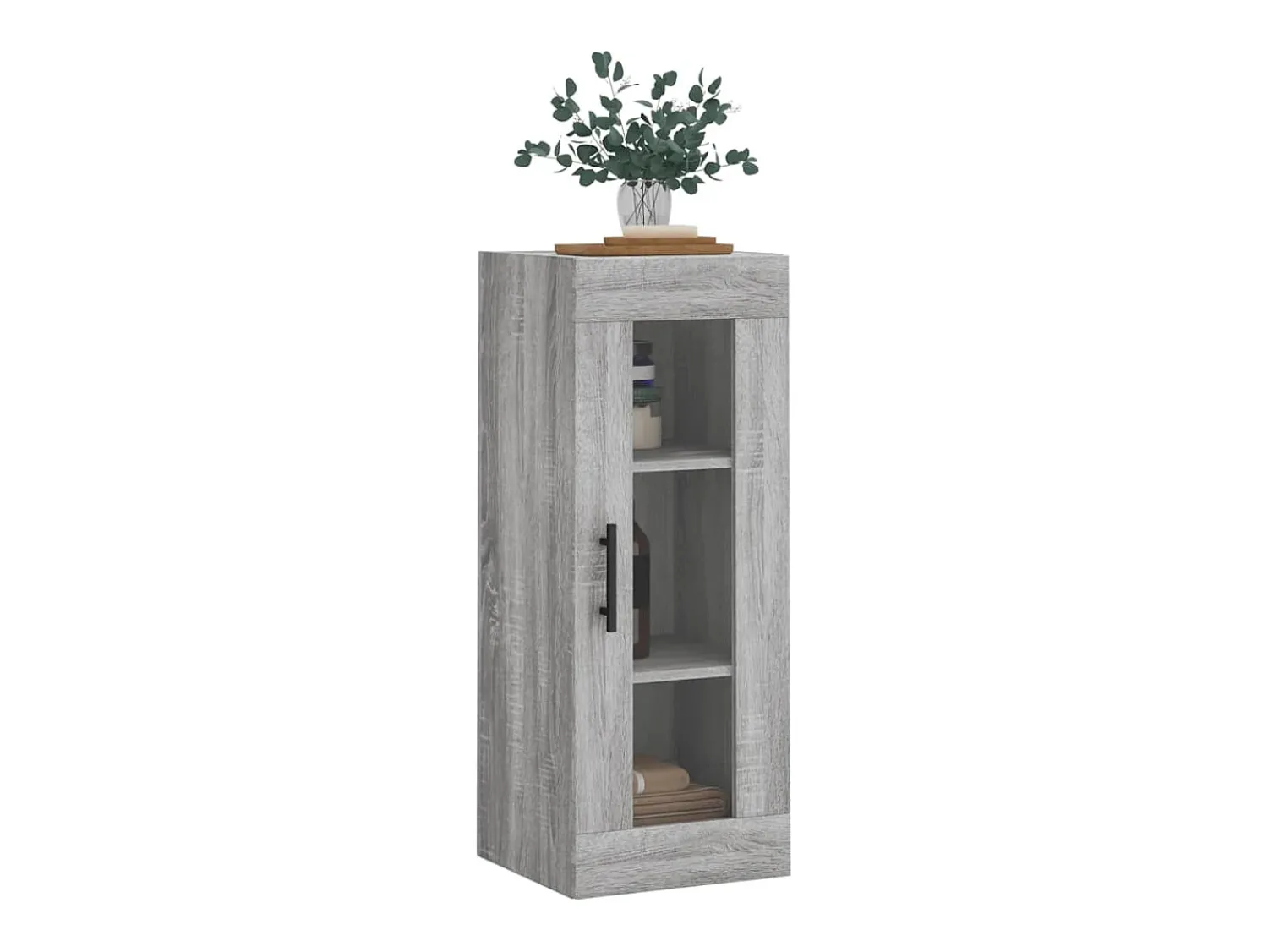 Outlet vidaxl Armário de parede 34,5x34x90 cm sonoma Cinzento