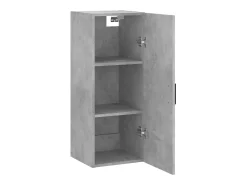 vidaxl Armário de parede 34,5x34x90 cm cimento^ Prateleira