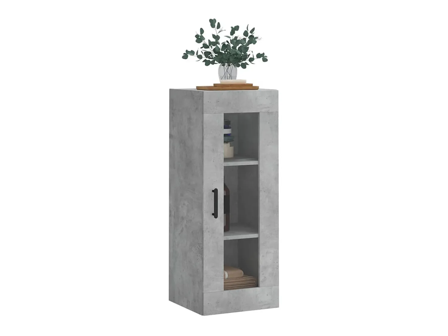 Best vidaxl Armário de parede 34,5x34x90 cm cimento Cinzento