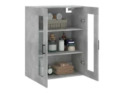 Outlet vidaxl Armário de parede 69,5x34x90 cm cimento Cinzento