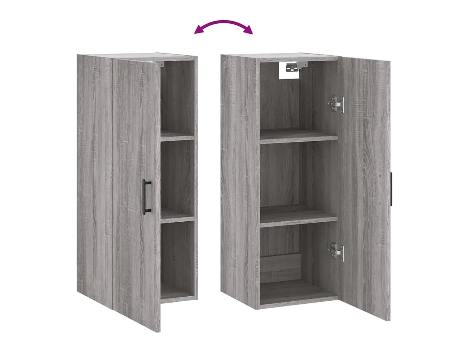 Best vidaxl Armário de parede 34,5x34x90 cm sonoma Cinzento