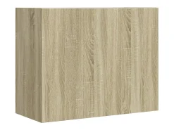 Prateleira*vidaxl Armário de parede 75x35x60 cm derivados madeira carvalho sonoma Castanho