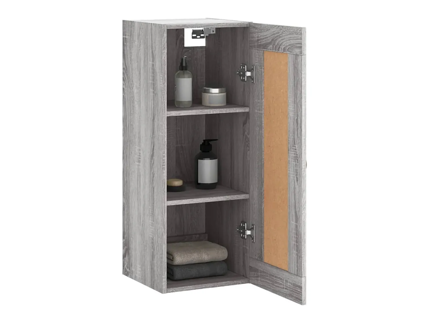Prateleira|vidaxl Armário de parede 34,5x34x90 cm derivados madeira cinza sonoma Cinzento