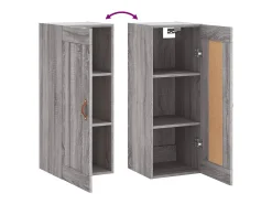 Prateleira|vidaxl Armário de parede 34,5x34x90 cm derivados madeira cinza sonoma Cinzento