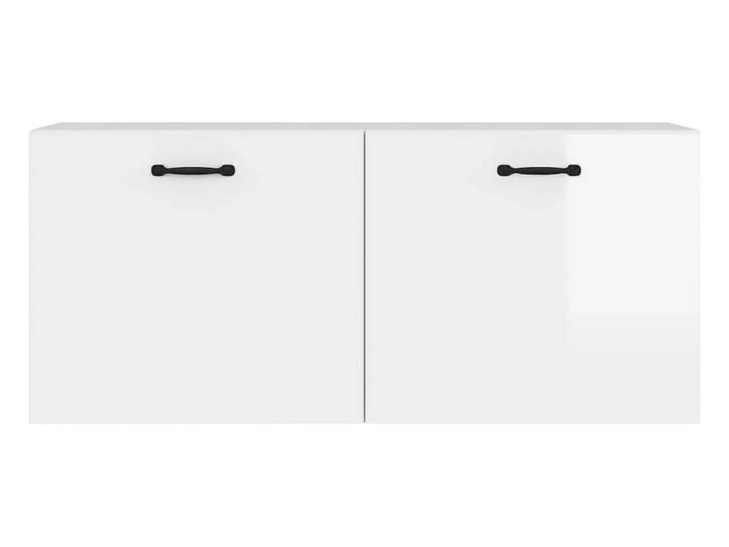 Discount vidaxl Armário de parede 80x36,5x35 cm deriv. madeira branco brilhante Castanho