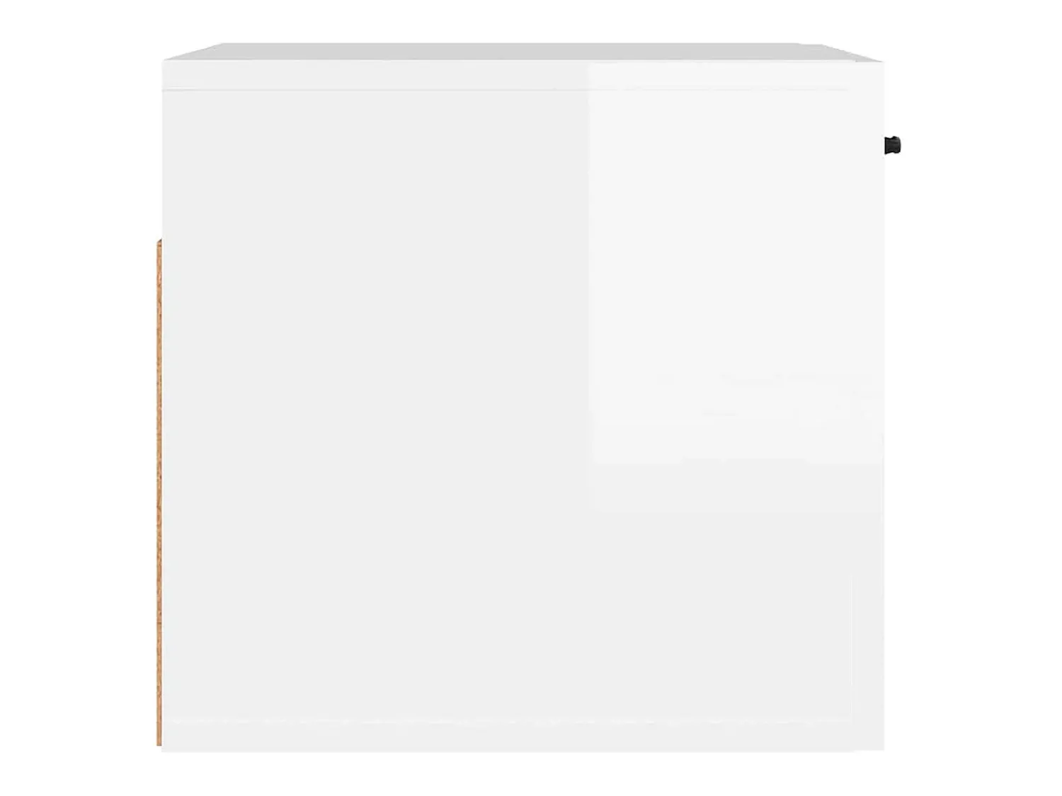 Discount vidaxl Armário de parede 80x36,5x35 cm deriv. madeira branco brilhante Castanho