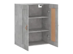 vidaxl Armário de parede 69,5x34x90 cm deriv. madeira cimento^ Prateleira