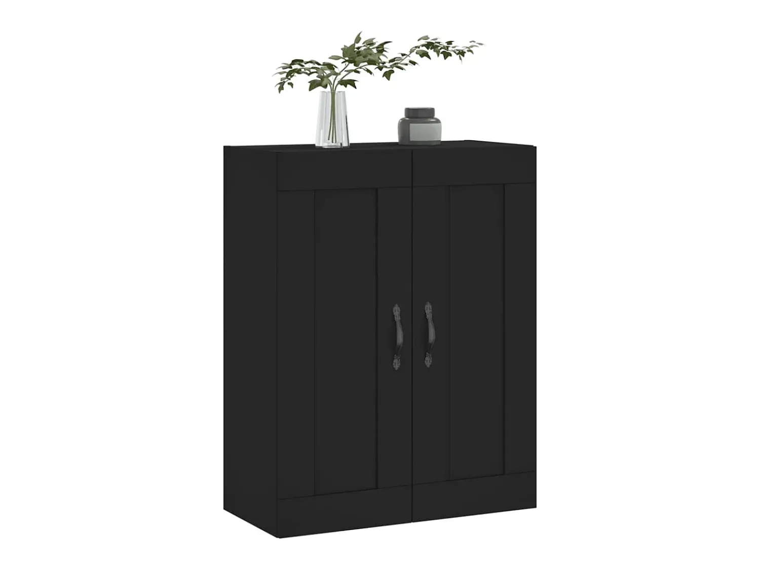 Prateleira|vidaxl Armário de parede 69,5x34x90 cm derivados de madeira Preto