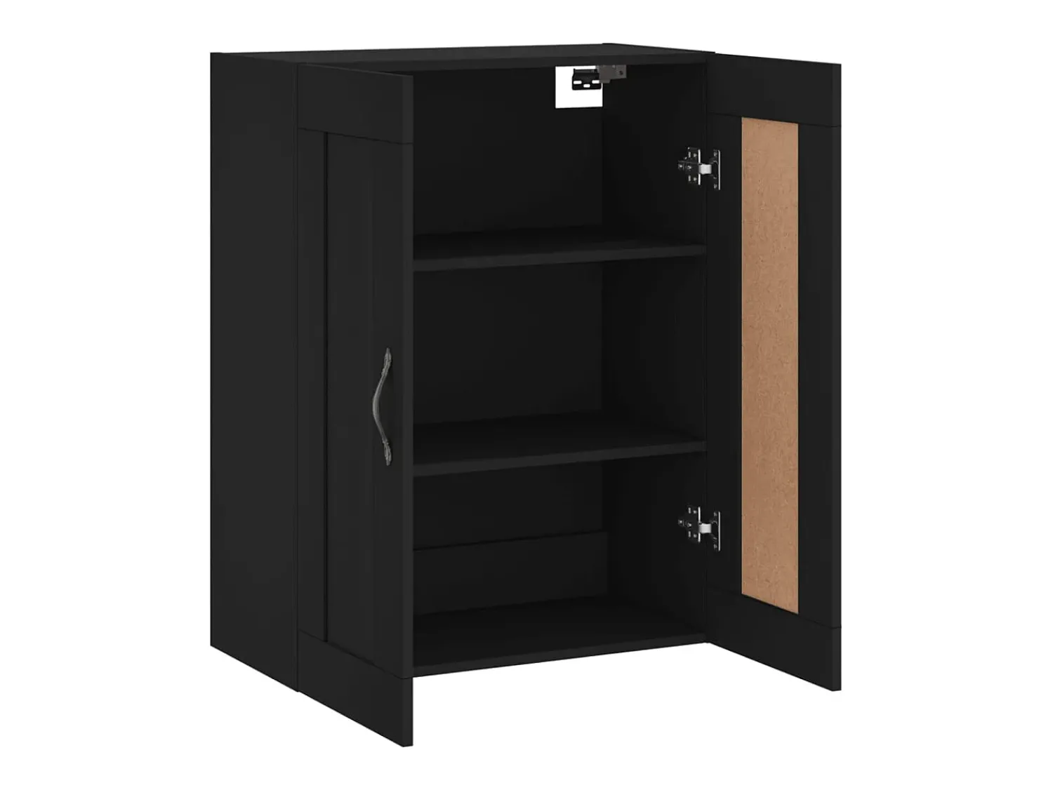 Prateleira|vidaxl Armário de parede 69,5x34x90 cm derivados de madeira Preto