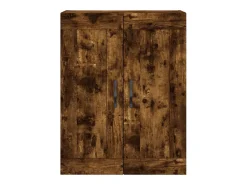 vidaxl Armário de parede 69,5x34x90 cm deriv. madeira carvalho fumado^ Prateleira