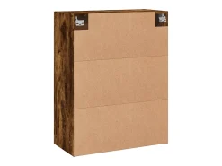 vidaxl Armário de parede 69,5x34x90 cm deriv. madeira carvalho fumado^ Prateleira