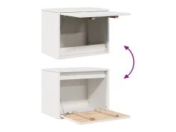 Prateleira*vidaxl Armário de parede 45x30x35 cm madeira de pinho maciça branco Castanho