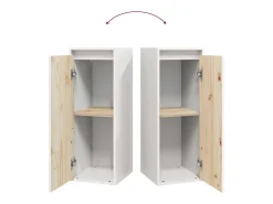 Prateleira|vidaxl Armário de parede 30x30x80 cm madeira de pinho maciça branco Castanho