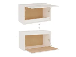 Sale vidaxl Armário de parede 60x30x35 cm madeira de pinho maciça branco Castanho