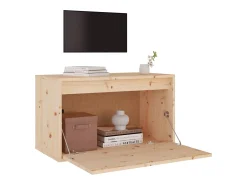 Best vidaxl Armário de parede 60x30x35 cm madeira de pinho maciça Castanho