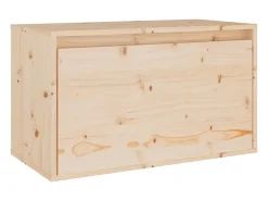 Best vidaxl Armário de parede 60x30x35 cm madeira de pinho maciça Castanho