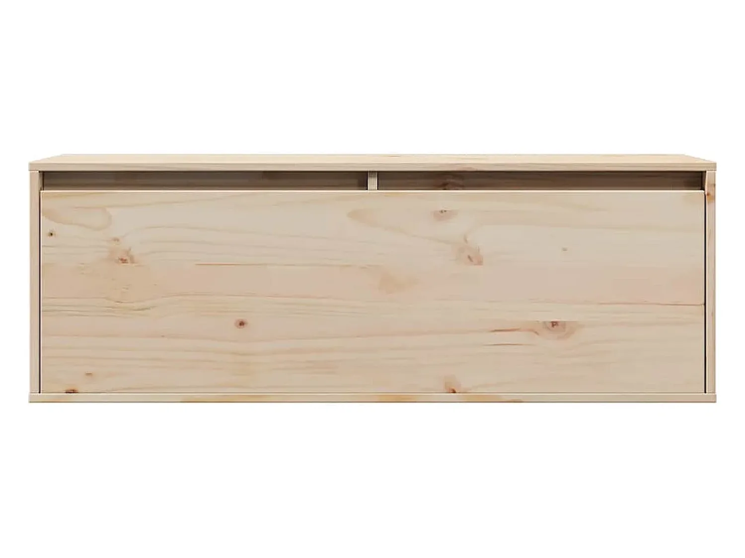 Best vidaxl Armário de parede 100x30x35 cm madeira de pinho maciça Castanho