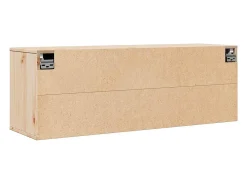 Best vidaxl Armário de parede 100x30x35 cm madeira de pinho maciça Castanho