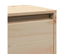 Best vidaxl Armário de parede 100x30x35 cm madeira de pinho maciça Castanho