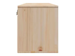 Best vidaxl Armário de parede 100x30x35 cm madeira de pinho maciça Castanho