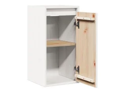 Best vidaxl Armário de parede 30x30x60 cm madeira de pinho maciça branco Castanho