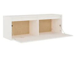 Prateleira*vidaxl Armário de parede 100x30x35 cm madeira de pinho maciça branco Castanho
