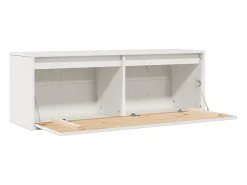 Prateleira*vidaxl Armário de parede 100x30x35 cm madeira de pinho maciça branco Castanho