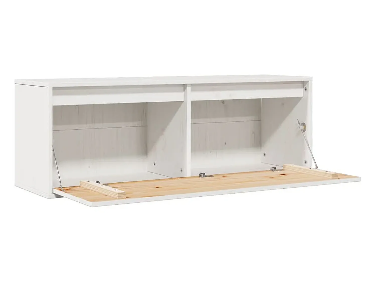 Prateleira*vidaxl Armário de parede 100x30x35 cm madeira de pinho maciça branco Castanho